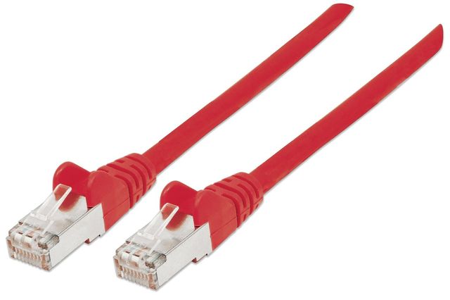 Intellinet 0.5m CAT6a S/FTP cavo di rete Rosso 0,5 m S/FTP (S-STP)