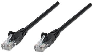 Intellinet 1m Cat5e cavo di rete Nero U/UTP (UTP)