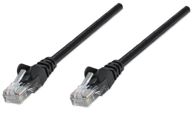 Intellinet 1m Cat5e cavo di rete Nero U/UTP (UTP)