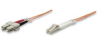 Intellinet 470353 cavo a fibre ottiche 1 m LC SC OM2 Multicolore, Arancione