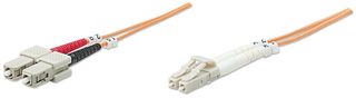 Intellinet 5.0m LC-SC M/M cavo a fibre ottiche 5 m OM2 Arancione