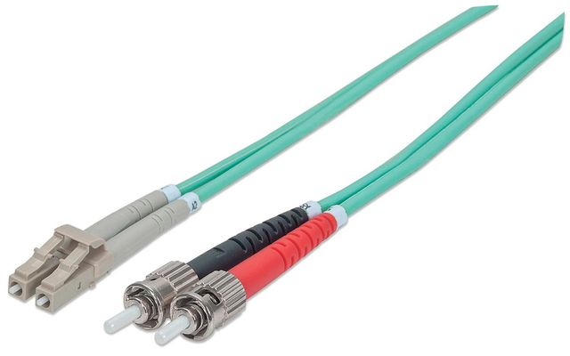 Intellinet 751001 cavo a fibre ottiche 2 m ST LC OM3 Colore acqua