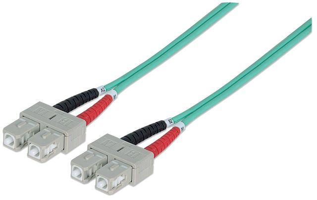 Intellinet 751100 cavo a fibre ottiche 3 m SC OM3 Colore acqua