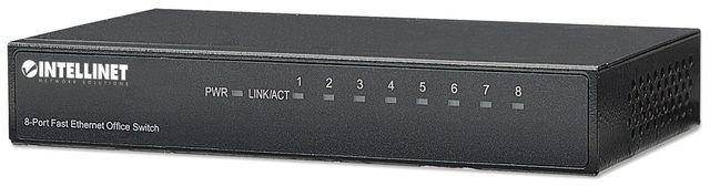 Intellinet 8-Port Fast Ethernet Office Switch Fast Ethernet (10/100) Nero
