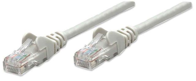 Intellinet Cat5e, 1m cavo di rete Grigio U/UTP (UTP)