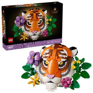 LEGO ART COLLEZIONE ANIMALI TIGRE IN 3D DA COSTRUIRE CON FIORI E PIANTE