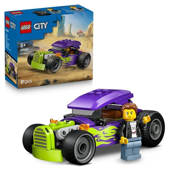 LEGO CITY BOLIDE MACCHINA CON MINIFIGURA DEL PILOTA TETTO APRIBILE