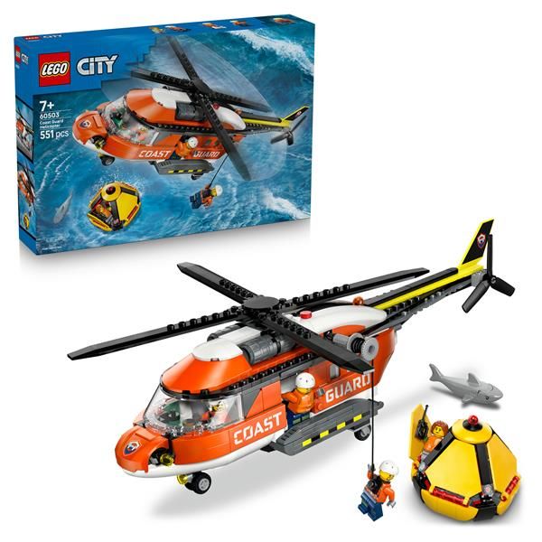 LEGO CITY ELICOTTERO DELLA GUARDIA COSTIERA CON PORTE SCORREVOLI VERRICELLO 4 M…