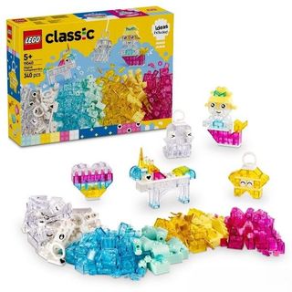 LEGO CLASSIC SCATOLA MAGICA TRASPARENTE MATTONCINI COLORATI E CLIP PORTACHIAVI …