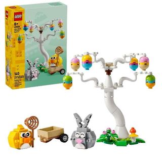 LEGO CONIGLIETTO PASQUALE E CACCIA ALLE UOVA CON FIGURE DI CONIGLIO E UCCELLINO