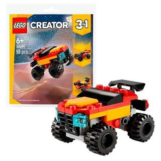 LEGO CREATOR 3 IN 1 MINI MONSTER TRUCK CONVERTIBILE IN AUTO DA CORSA E PICCOLO …