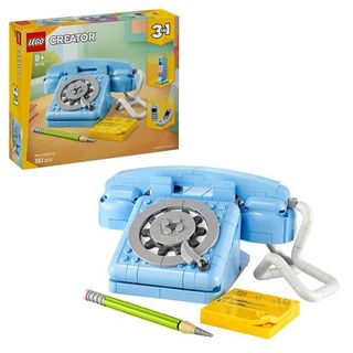 LEGO CREATOR 3 IN 1 TELEFONO RETRÒ CON DISCO DI SELEZIONE ROTANTE TRASFORMABILE…