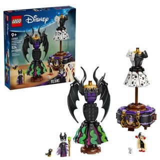 LEGO DISNEY ABITI DI MALEFICA E CRUDELIA DE MON CON ESPOSITORE PERSONALIZZABILE…