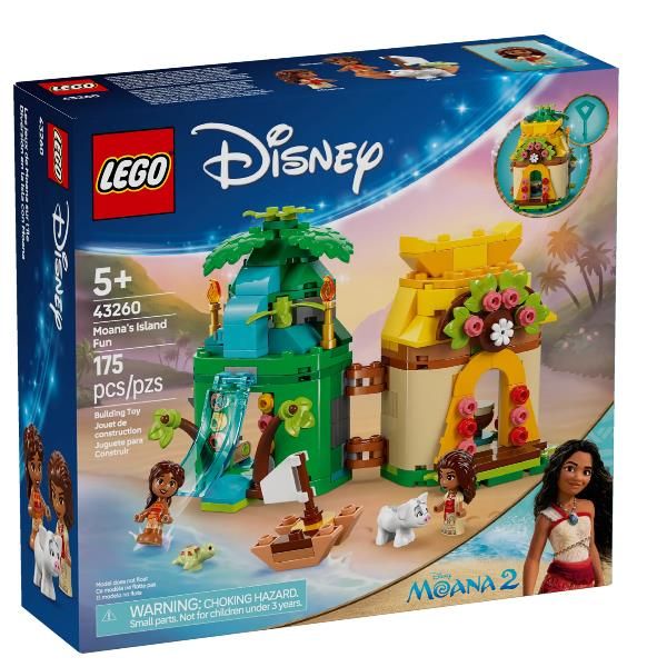 LEGO DISNEY DIVERTIMENTO SULL' ISOLA DI VAIANA CASA A DOPPIA FACCIA CON 3 PERSO…