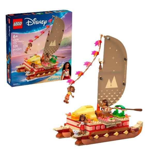 LEGO DISNEY LA CANOA DI VAIANA BARCA A VELA DA COSTRUIRE CON 3 MINI BAMBOLINE