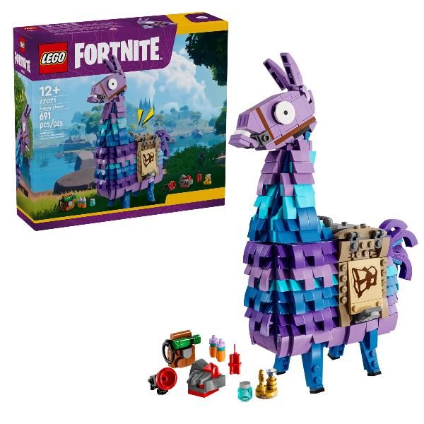 LEGO FORTNIT LAMA DELLE SCORTE MODELLINO DA COSTRUIRE CON TESTA MOBILE BOCCA AP…