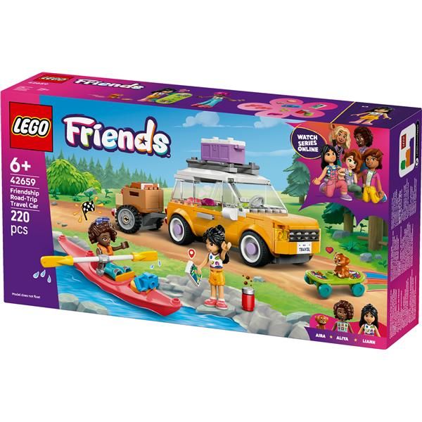 LEGO FRIENDS VIAGGIO IN AUTO CON IL CUCCIOLO MACCHINA CON RIMORCHIO 2 MINI BAMB…