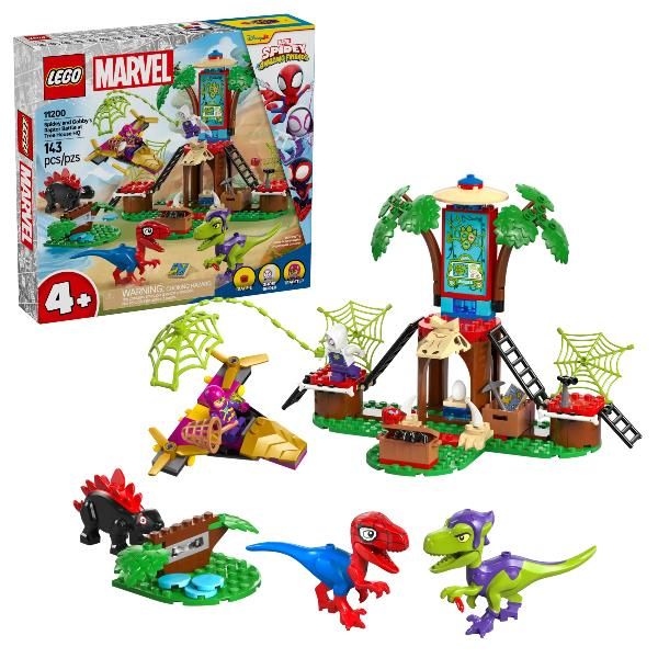 LEGO MARVEL BATTAGLIA CON IL RAPTOR AL QUARTIER GENERALE SULL'ALBERO DI SPIDERM…