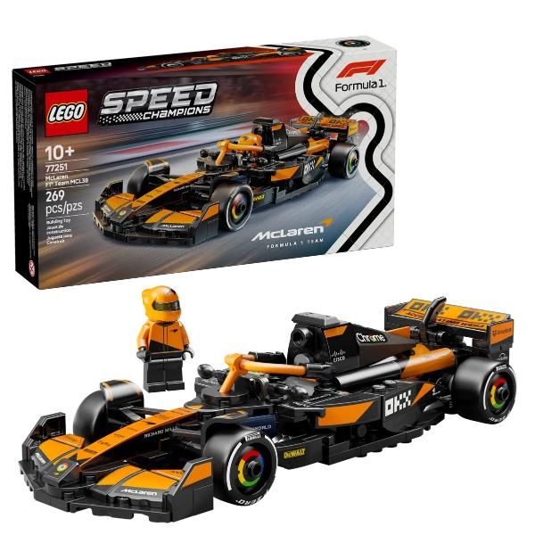 LEGO SPEED CHAMPION AUTO DA CORSA MCLAREN F1 TEAM MCL38 CON MINIFIGURA DEL PILO…