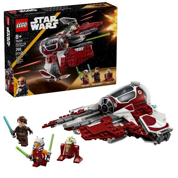 LEGO STAR WARS JEDI INTERCEPTOR DI AHSOKA ASTRONAVE CON 2 MINIFIGURE SPADE LASE…
