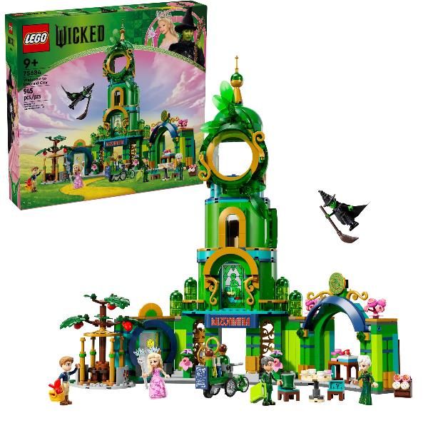 LEGO WICKED BENVENUTI NELLA CITTÀ DI SMERALDO CON TORRE DA COSTRUIRE E 5 PERSON…