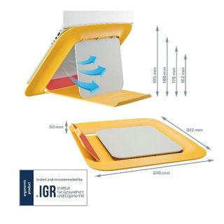 LEITZ COSY ERGO SUPP.REGOL.LAPTOP GIALLO