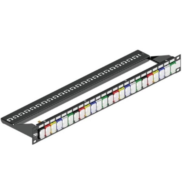 LEVITON PANN.1U PER 24 RJ45U/S NERO