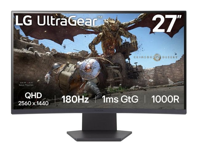 LG 27GS60QC-B Monitor da gioco 180Hz | QHD | 27" | VA | 1ms