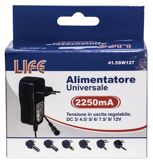 LIFE ALIMENTATORE UNIVERSALE 3-12V 2250MA 27W