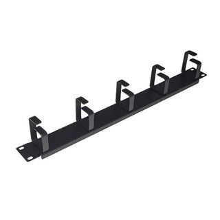 LINK - Pannello di gestione dei cavi a rack con guarnizioni - nero, RAL 9005 - …