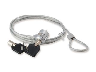 LUCCHETTO PER LAPTOP CON CHIAVE - 1,5 MT (CNBSLOCK15) SILVER