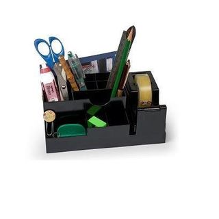Lebez - Organizzatore scrivania - plastica ABS - nero