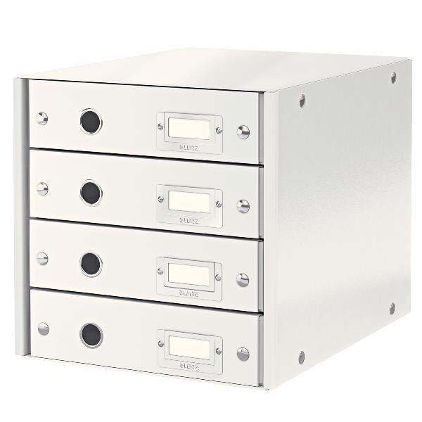 Leitz Click & Store - Cassettiera - 4 cassetti - per A4 - bianco