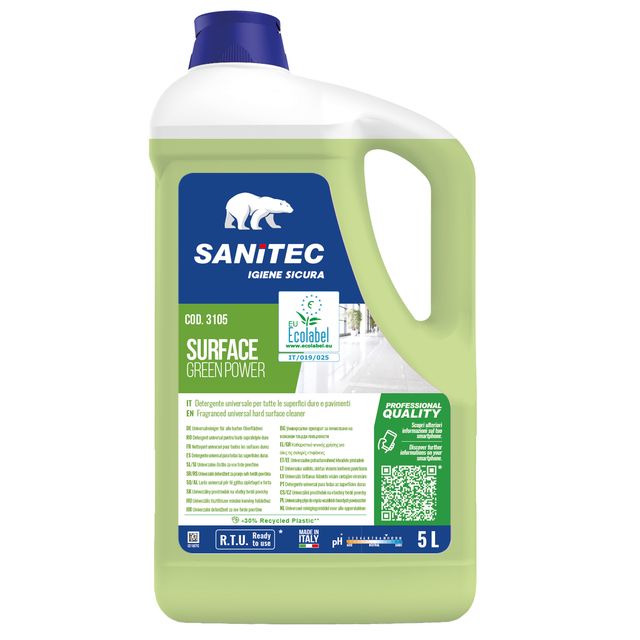 Detergente pavimenti Surface Green Power - 5 L - floreale - Sanitec