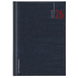 Libro prenotazioni ristorante 2027 dim.21x30cm cop.similpelle imbottita blu