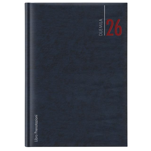 Libro prenotazioni ristorante 2027 dim.21x30cm cop.similpelle imbottita blu