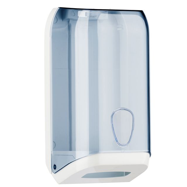 Dispenser carta igienica Prestige - interfogliata - 15,8 x 13 x 30,7 cm - trasp…
