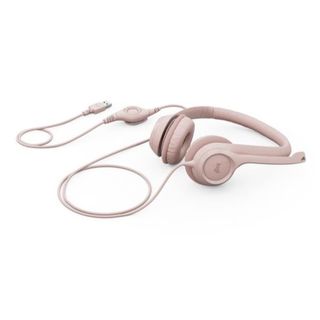 Logitech H390 - Cuffie con microfono - on-ear - cablato - USB-A - rosa
