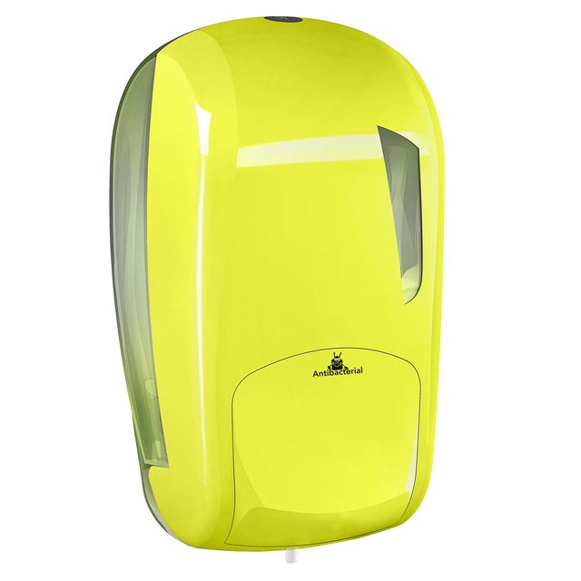 Dispenser sapone Skin - murale - capacità 1 L - giallo fluo - Mar Plast