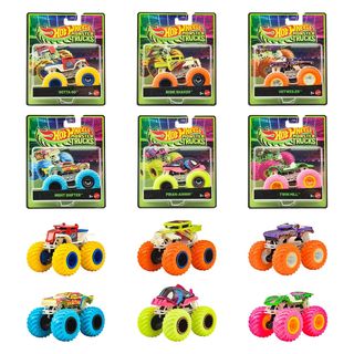 MATTEL - HOT WHEELS Glow-in-the-Dark Singles 1:64 Asst JFX08