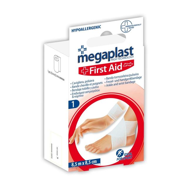 MEGAPLAST FIRST AID 1 BENDA SPORT CAVIGLIA 8.5X8.5 1PZ=(1PZ)