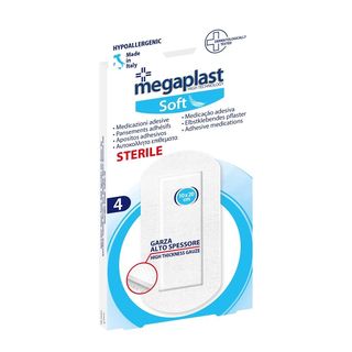 MEGAPLAST SOFT 4 CEROTTI 10X20CM TNT/BIANCO STERILI 1PZ=(1PZ)