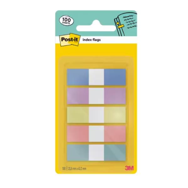 MINISET 100 Post-itÂ® INDEX 683-5PASTEL0 FORMATO MINI colori pastello 11,9 x 43,