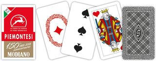 MODIANO CARTA DA GIOCO PIEMONTESI 150 ROSSO ART.300109