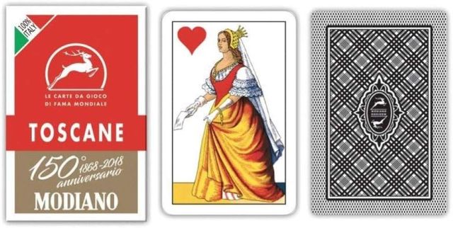 MODIANO CARTA DA GIOCO TOSCANE ROSSO 150 ART.300119