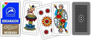 MODIANO CARTE DA GIOCO BERGAMASCHE BLU 150 ART.300072