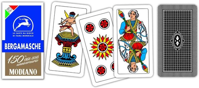 MODIANO CARTE DA GIOCO BERGAMASCHE BLU 150 ART.300072