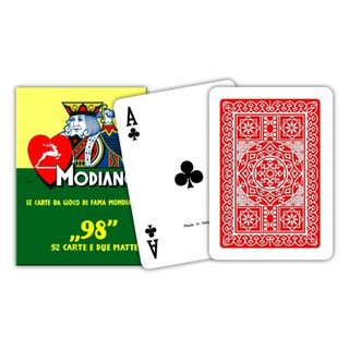 MODIANO CARTE DA GIOCO POKER N.98 ROSSO ART.300252
