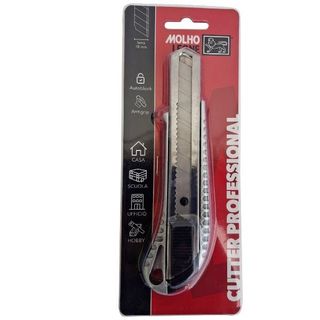 MOLHO LEONE CUTTER IN ALLUMINIO LAMA DA 18 mm AUTOBLOCCANTE IMPUGNATURA ANTISCI…