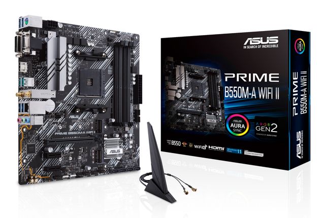 ASUS PRIME B550M-A WIFI II - Scheda madre - micro ATX - Socket AM4 - AMD B550 C…